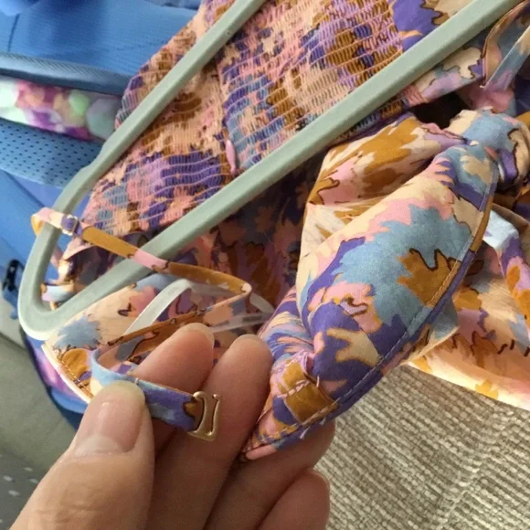 Zimmermann Violet cotton tie front midi floral dress ALTERED - Picture 8 of 9